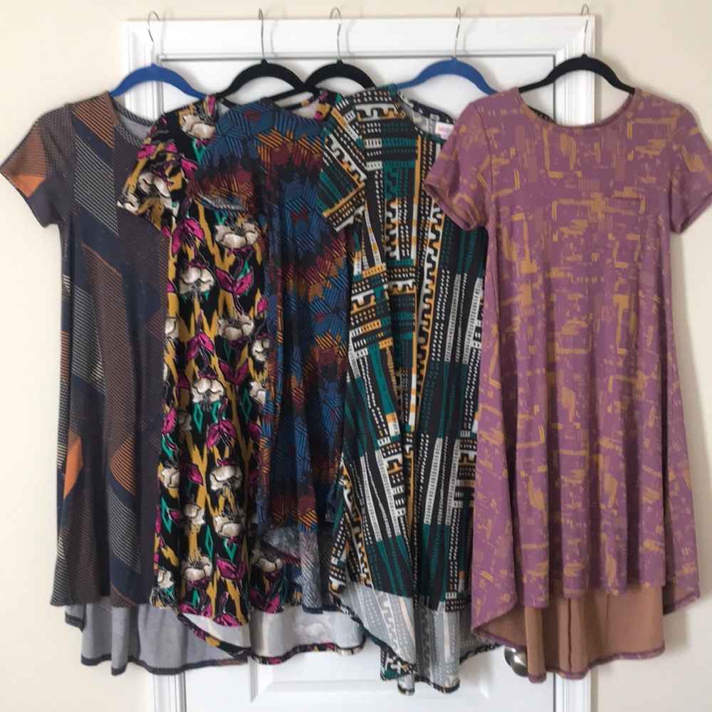 Lot of 5 XXS Lularoe carly dress EUC